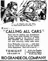 Newspaper Ad for Calling All Cars